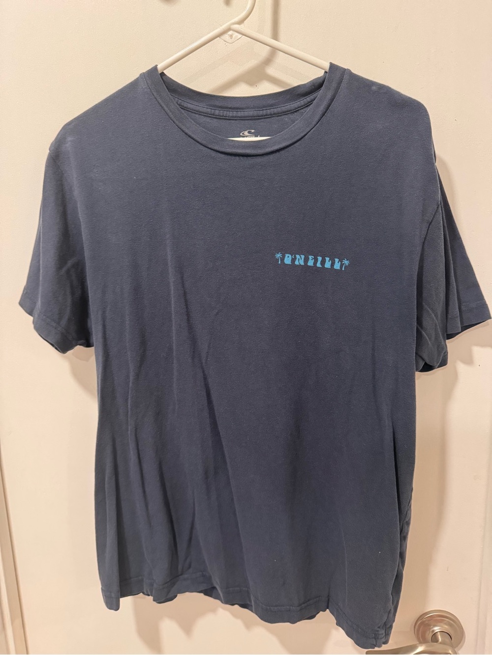 O'Neill Navy Short-Sleeve Logo Tee with Light Blue Accent